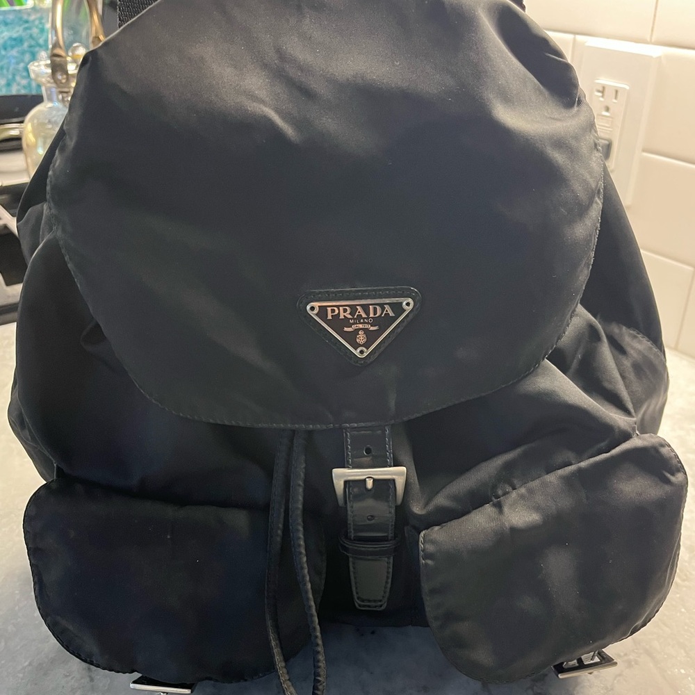 Prada Black Backpack Water-Resistant Nylon